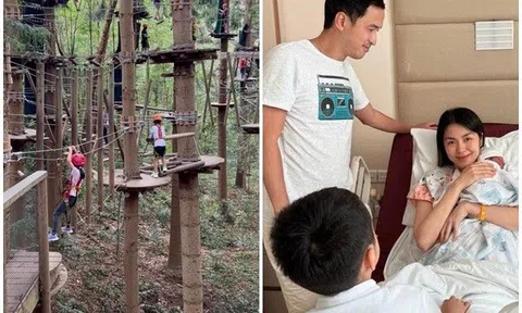 Sao Việt 24h: Tăng Thanh Hà cảm thán khi 2 con leo trèo mạo hiểm, người lớn nhìn thôi còn thấy chóng mặt