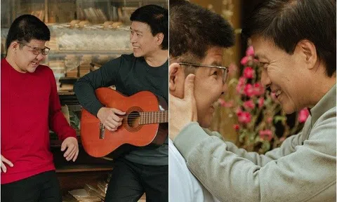 Xúc động nhìn nụ cười của Bôm trong khoảnh khắc ngày giáp Tết bên "ông bố quốc dân" Quốc Tuấn