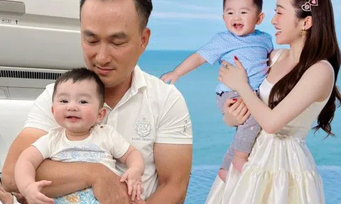 Con trai của bố bỉm 49 tuổi Chi Bảo: 1 tuổi đã là "trùm" hàng hiệu, ăn mặc ra dáng chủ tịch nhí