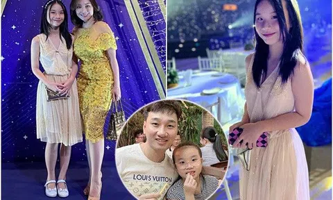 Nhận không ra con gái MC Thành Trung khi dự thảm đỏ cùng mẹ: Ra dáng thiếu nữ, đối thủ Hoa hậu con Quyền Linh