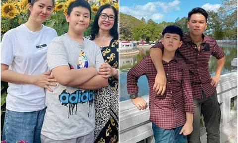 Về Trà Vinh đón Tết cùng mẹ và cha dượng, con trai Lê Phương 10 tuổi vóc dáng cao lớn nổi bật