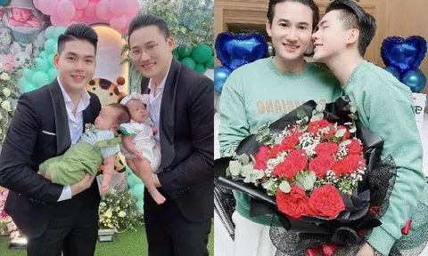 Cặp đôi đồng tính nam Hà Trí Quang - Thanh Đoàn làm tiệc đầy tháng cho 2 con ở biệt thự 3000m2