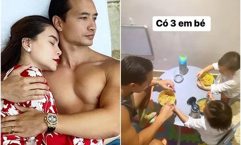 Kim Lý chiều chuộng con, ngồi ăn chung với Lisa Leon khiến Hồ Ngọc Hà tưởng nhà có 3 em bé