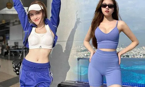 Nàng hậu chân dài 1m1 diện áo bra giữa sân bay đẹp duyên dáng, không bị cấm xuất cảnh như nhiều chị em