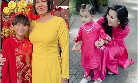 Nhóc tỳ sao Việt đón Tết: Con Thanh Thảo đi chợ hoa ở Mỹ, con lai Ấn của Võ Hạ Trâm lần đầu mặc áo dài