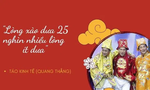 Lòng xào dưa 25 nghìn và những câu nói "chất phát ngất" tại Táo Quân 2023 làm khán giả thích thú