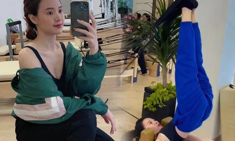 Nữ giảng viên đẹp nhất Vbiz hì hục "treo mình trên không" để khoe eo 54cm trong ngày Tết