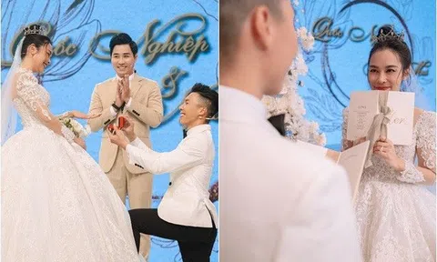Cảnh đám cưới bất ngờ của "Hoàng tử xiếc" Quốc Nghiệp và Ngọc Mai: Cô dâu - chú rể cũng ngạc nhiên, vỡ òa