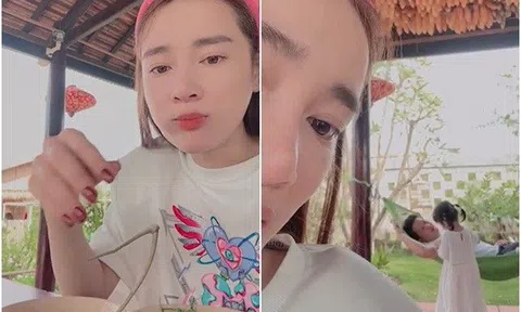 Con gái Trường Giang Nhã Phương 4 tuổi đã hiếu thảo, biết hỏi thăm, nấu cháo chăm bố