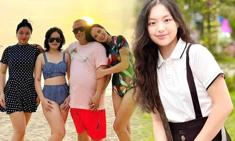 Bé Suti mũm mĩm của "Bố ơi! Mình đi đâu thế?" 14 tuổi cao gần 1m7, diện áo tắm khoe chân dài miên man