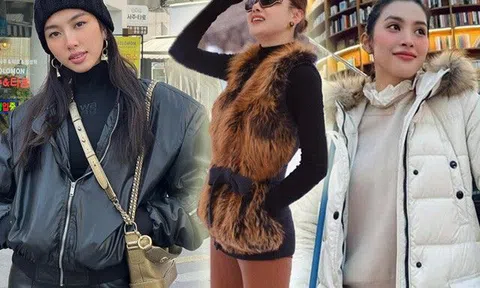 Tạm nghỉ đóng phim, Phương Oanh vẫn dư sức "dát" hàng hiệu, đi Hàn mặc đắt lấn át cả hoa hậu