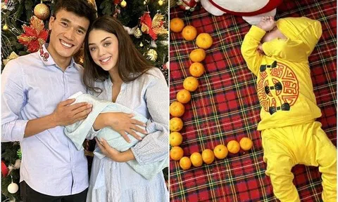 Bùi Tiến Dũng lấy hot girl Ukraine sinh năm 2000 được con trai 2 tháng trắng hồng giống mẹ, to con như bố