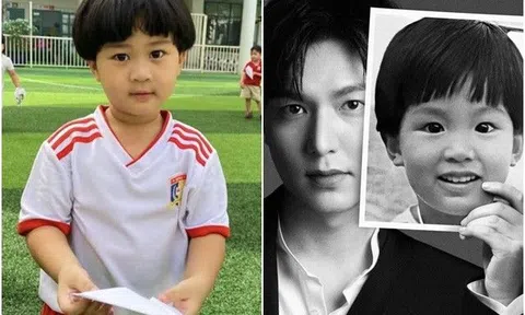 Bà xã thích thú mong con trai càng lớn càng giống Lee Min Ho, Hoàng Bách tức giận bình luận