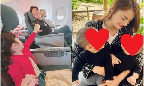 Chứng kiến cha con Trường Giang thắm thiết, Nhã Phương ôm 2 bé trai "xin vía" thêm con