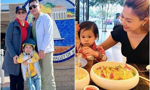 41 tuổi mới sinh con với chồng đại gia, "búp bê" Thanh Thảo ở Mỹ không thuê giúp việc tự tay chăm con, làm việc nhà