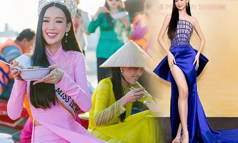 Hoa hậu đất Cần Thơ cao kỷ lục biến hình như "tắc kè hoa", mặc đầm xẻ bạo khoe chân siêu thực