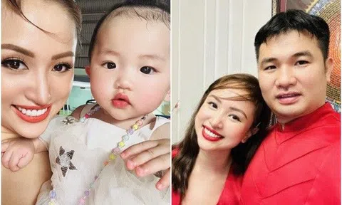 Con gái càng lớn càng xinh như thiên thần, MC Vân Hugo bị trêu "đẻ thuê" cho chồng doanh nhân