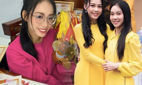 Đăng quang bị gièm pha nhan sắc, cô gái Đà Nẵng khoe rương huy chương làm bà trùm hoa hậu "hết hơi"