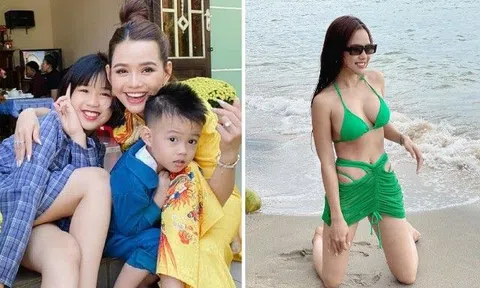 Đơn thân nuôi hai con sau ly hôn, Hiền Trang "Cổng Mặt Trời" U40 vẫn đẹp mướt mắt