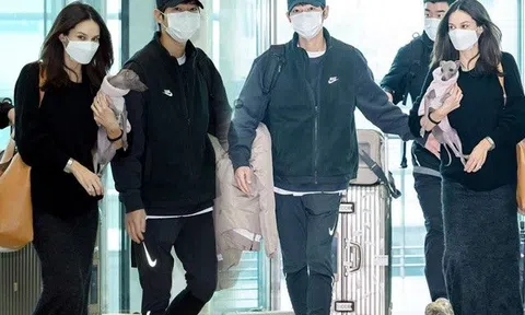 Song Joong Ki xuất hiện sau tin kết hôn, bà xã người Anh gây chú ý với váy ôm khoe dáng, khó tin đang mang thai