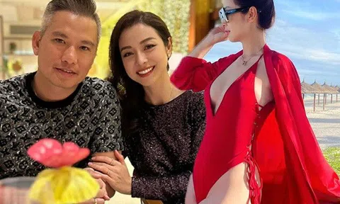 Mặc lại bikini cũ, Jennifer Phạm nâng độ nóng với góc chụp hiểm hóc, khoe đường cong bên ông xã tóc bạc