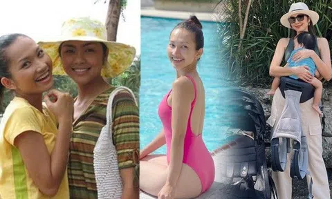 Cảnh bỉm sữa 2 mỹ nhân đẹp nhất Hương Phù Sa: Kim Hiền định cư Mỹ, Tăng Thanh Hà ở Việt Nam mất ngủ vì 3 con mọn