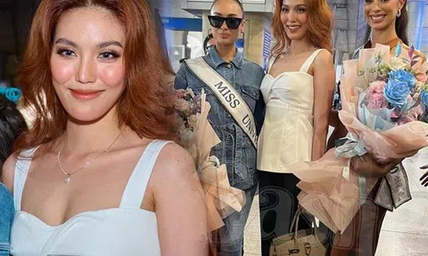 Lan Khuê xách túi hơn nửa tỷ, nổi lấn át bộ đôi Hoa hậu giữa sân bay