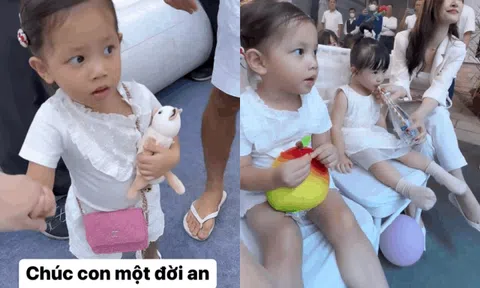 "Tròn mắt" trước tiệc sinh nhật của bạn Lisa - Leon, con gái Hồ Ngọc Hà đeo túi chục triệu tới dự, gặp cả Winnie