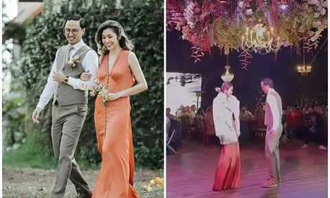 Sao Việt 24h: Rũ bỏ hình ảnh cặp đôi nghiêm túc, Tăng Thanh Hà và chồng nhảy trong đám cưới gây sốt mạng xã hội