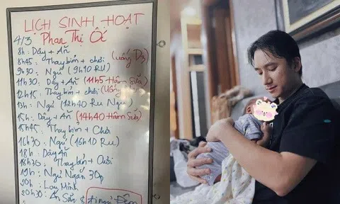 Con gái Phan Mạnh Quỳnh 2 tháng tuổi đã có lịch sinh hoạt dày đặc, phải học hát mỗi tối