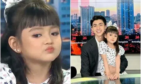 Hoa khôi nhí Đừng làm mẹ cáu xuất hiện trên Chuyển động 24H, nhan sắc khi lên VTV thành tâm điểm