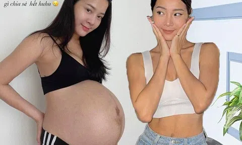 "Ác nữ giật bồ" Hương Giang bầu con so lớn không đi nổi, 4 tháng sau sinh giảm liền 23kg, bí kíp gói gọn 2 chữ