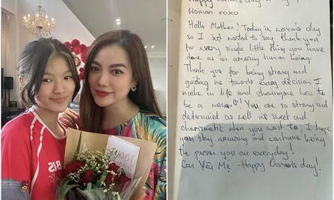 Học trường quốc tế, con gái Trương Ngọc Ánh viết thư cho mẹ, đếm mãi mới có đúng 3 từ tiếng Việt