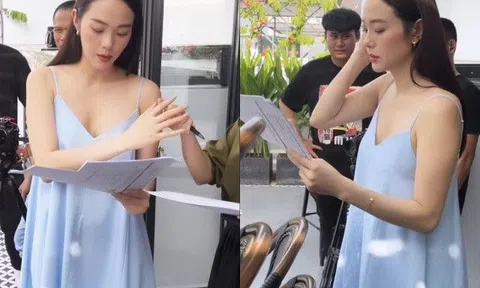 Mang song thai, Minh Hằng mặc đồ bầu làm việc xuyên 12 tiếng không nghỉ, mặt căng như dây đàn
