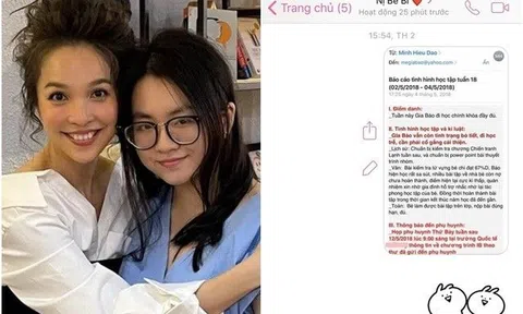 Hiền Thục từng nhận thông báo từ trường học của con gái: Gia Bảo bỏ tiết, đi học trễ, học sa sút, không làm bài tập