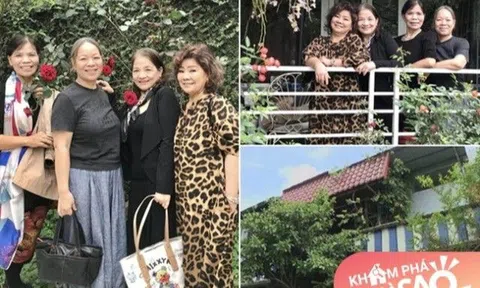 NSND Thanh Hoa đăng ảnh bên 4 chị em ruột, khoe vườn nhà rộng 1.000m2 ngập tràn sắc hoa