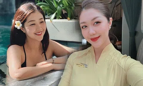 Nữ tiếp viên trưởng đẹp nhất nhì ngành hàng không, có tên kêu như chuông, U40 giữ làn da trong veo như ngọc