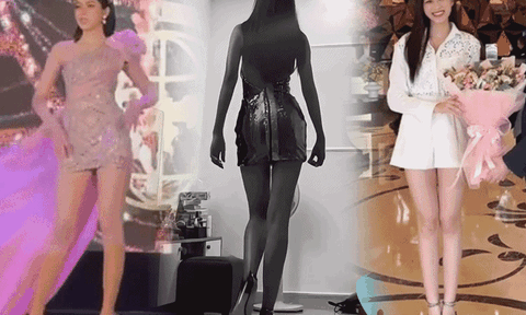 Cô gái Khmer cao 1m77 catwalk trong nhà, đôi chân đẹp đánh bật cả "chánh cung" Hoa hậu Việt Nam