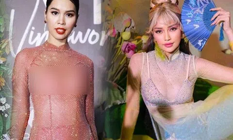 Mặc áo dài cách tân, người đẹp Việt bị "tuýt còi", từ xuyên thấu đến "thả rông" phản cảm