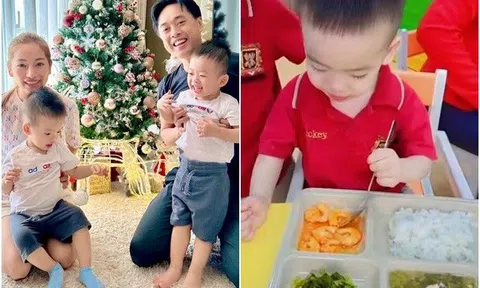 Dương Khắc Linh đăng ảnh cơm trưa của quý tử ở "trường mẫu giáo 250 triệu/năm", mẹ nào cũng nhìn chằm chằm
