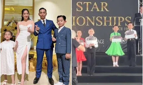 Con trai Khánh Thi - Phan Hiển làm nên lịch sử dancesport, mang Quốc ca phát vang trên đấu trường quốc tế