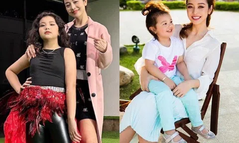 Con gái giống hệt bố của Jennifer Phạm lạ lẫm với lớp trang điểm đậm, mẹ nhìn thấy tự hào