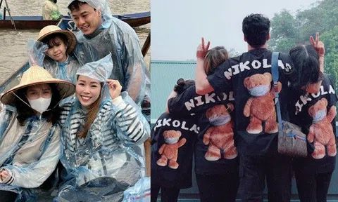 Hồng Đăng hiếm hoi khoe ảnh hạnh phúc bên vợ con, nhiều người chú ý ánh mắt của bà xã Anh Đào