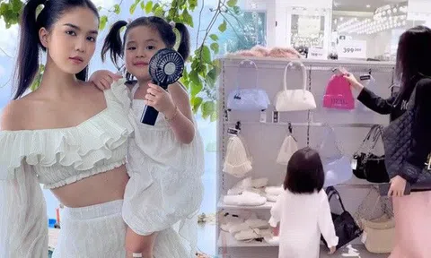 Con gái Ngọc Trinh 3 tuổi đã xách túi trăm triệu, "chốt đơn" shopping chuẩn "yêu nữ hàng hiệu" tương lai