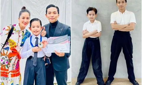 Phan Hiển thấp bé chiều cao khiêm tốn, con trai vô địch dancesport thế giới, 8 tuổi cao gần bằng bố