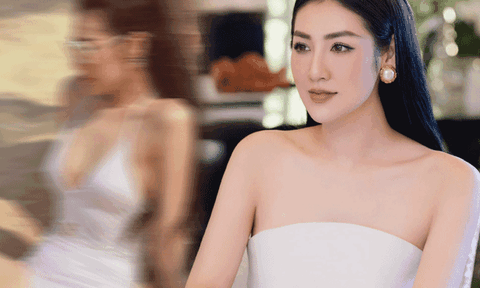 Hiếm hoi khoe dáng "nuột như bánh trôi nước", Á hậu Tú Anh: "Tôi may mắn giảm cân nhờ bận"