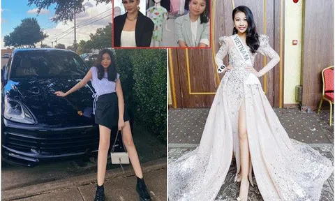 Cô bé ngồi kế HH Hương Giang, Võ Hoàng Yến là Hoa hậu Hoàn vũ nhí 2018, uống sữa thay cơm để 13 tuổi cao 1m72