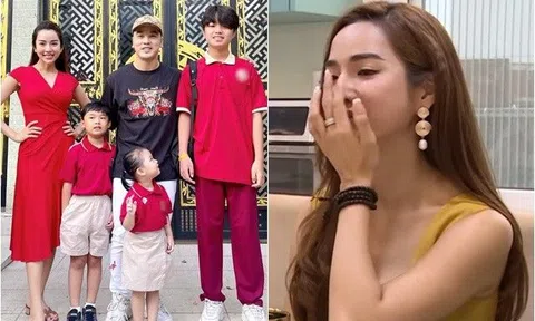 Ưng Hoàng Phúc lấy vợ đẹp đã có con riêng, lần đầu tiên cậu bé viết tâm thư hé lộ cách đối xử của bố dượng