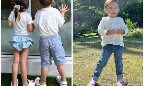 Sao Việt 24h: Cặp sinh đôi nhà Hồ Ngọc Hà chăm thể dục, mới 3 tuổi đã thừa hưởng đôi chân dài miên man giống mẹ
