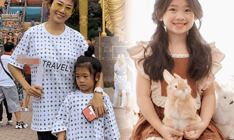 Con gái cố diễn viên Mai Phương chưa được đoàn tụ bố, 9 tuổi lớn phổng phao, ăn mặc khác trước